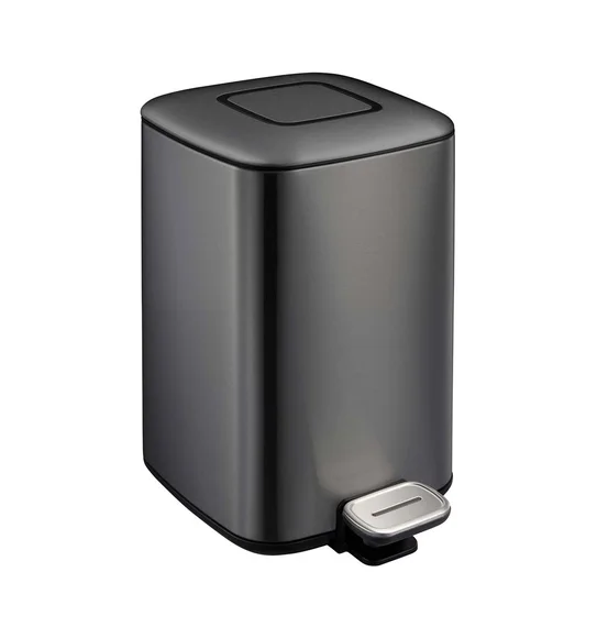 EKO 9388 Regent Fingerprint Resistant Step Bin Black Steel