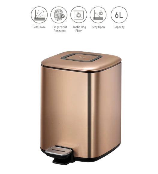 EKO 9388 Regent Fingerprint Resistant Step Bin Bronze Copper