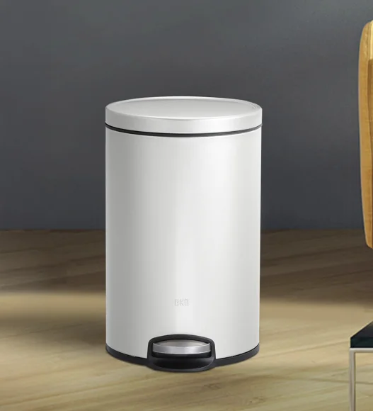 EKO 9115 Artistic Soft Close Fingerprint Resistant Step Bin White