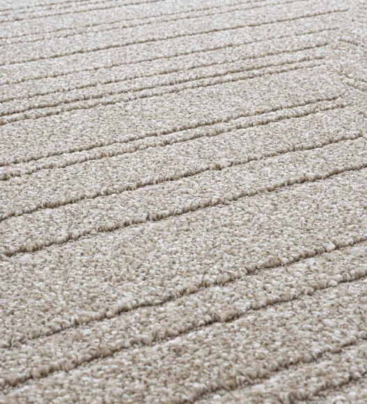 Trentino Abstract Machine Made Carpet Beige