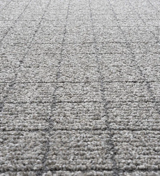 Trentino Abstract Machine Made Carpet Grey