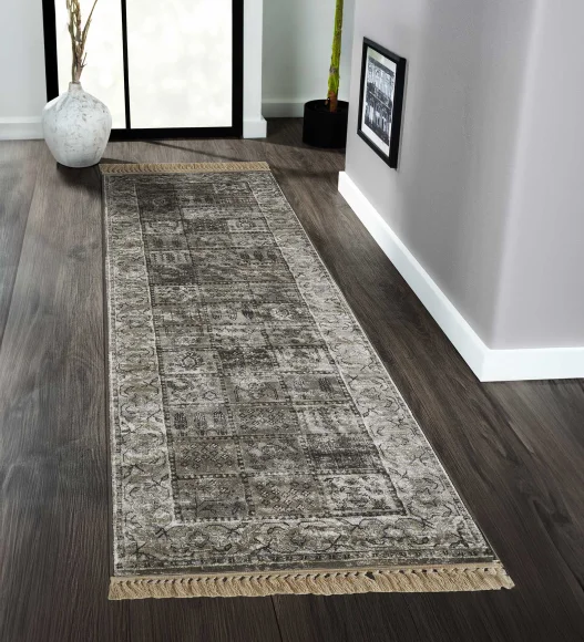 Brown Classical Viscose Runner,65x110 cm