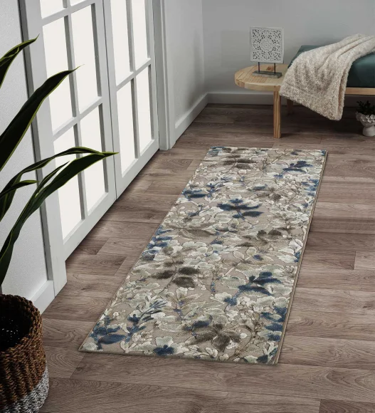 Genova Floral Runner L.Brown