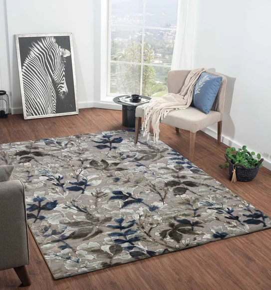 Genova Floral Carpet L.Brown