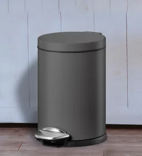 Eko 9219 Luna Stainless Steel Fingerprint Resistant Step Bin Titanium Grey