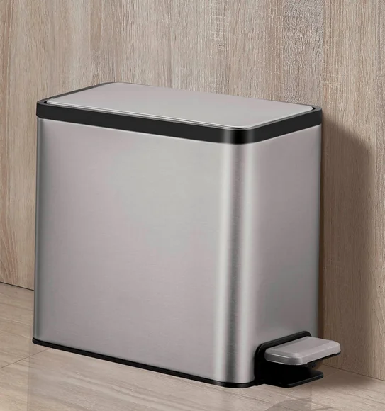 Eko 9138 Eco Casa II Double Liner Recycling Step Bin Metallic