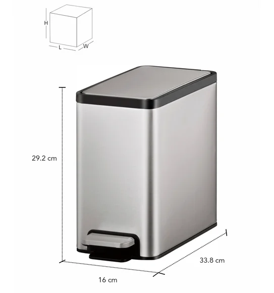 Eko 9138 Eco Casa II Double Liner Recycling Step Bin Metallic