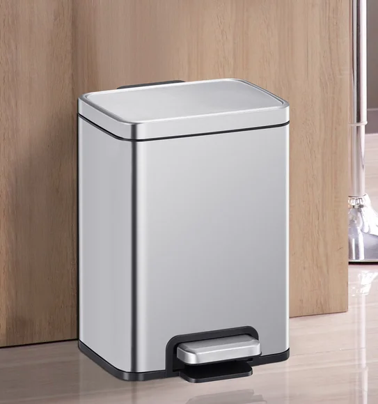 Eko 9361 Madison Stainless Steel Fingerprint Resistant Step Bin Metallic