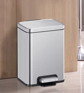 Eko 9361 Madison Stainless Steel Fingerprint Resistant Step Bin Metallic