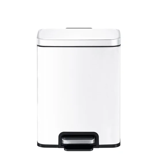 Eko 9361 Madison Stainless Steel Fingerprint Resistant Step Bin Matte White