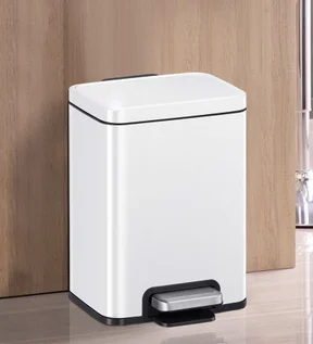 Eko 9361 Madison Stainless Steel Fingerprint Resistant Step Bin Matte White