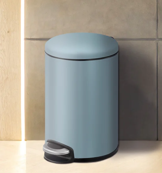 Eko 9213 Maggey Stainless Steel Fingerprint Resistant Step Bin Titanium Blue