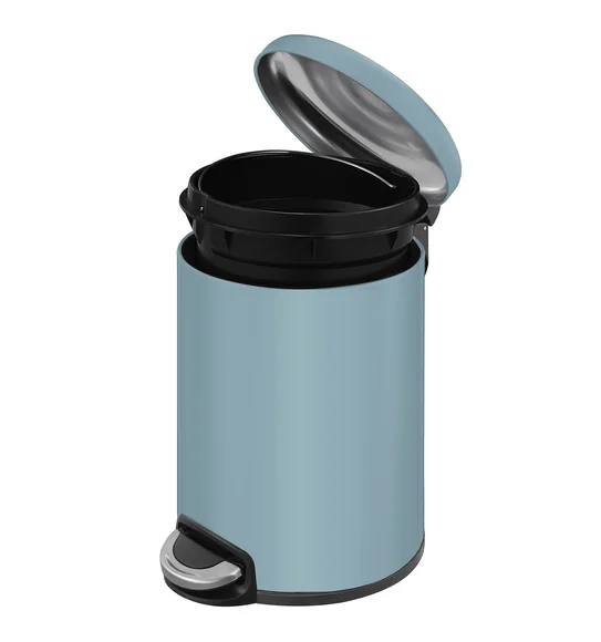 Eko 9213 Maggey Stainless Steel Fingerprint Resistant Step Bin Titanium Blue