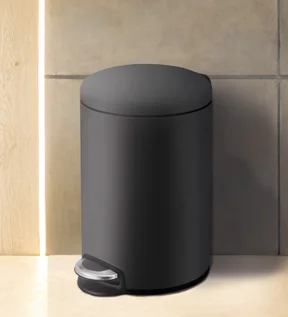 Eko 9213 Maggey Stainless Steel Fingerprint Resistant Step Bin Black