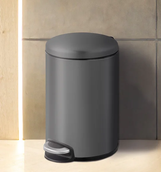 Eko 9213 Maggey Stainless Steel Fingerprint Resistant Step Bin Titanium Grey