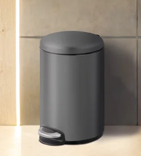 Eko 9213 Maggey Stainless Steel Fingerprint Resistant Step Bin Titanium Grey