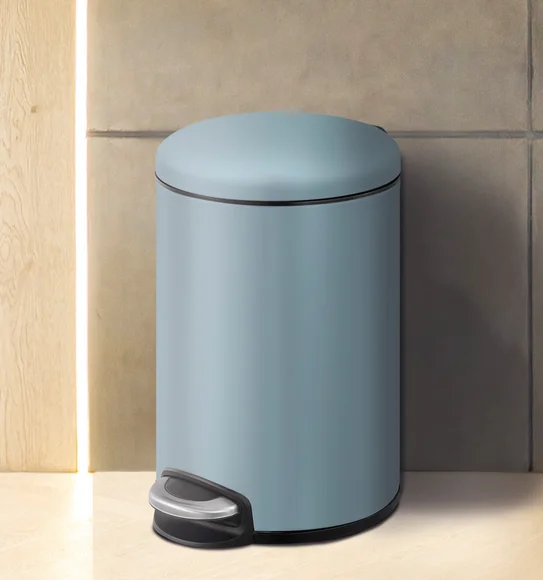 Eko 9213 Maggey Stainless Steel Fingerprint Resistant Step Bin Titanium Blue