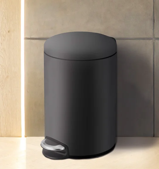 Eko 9213 Maggey Stainless Steel Fingerprint Resistant Step Bin Black