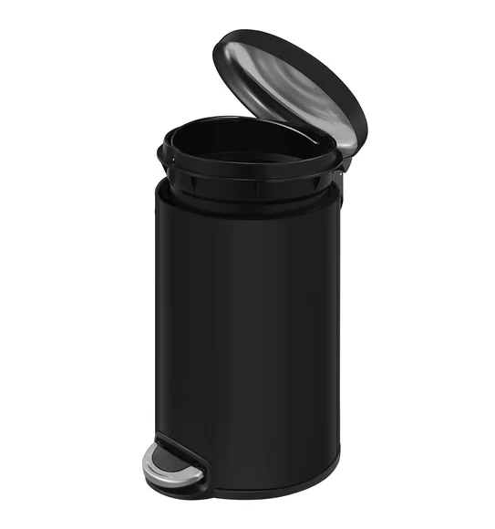 Eko 9213 Maggey Stainless Steel Fingerprint Resistant Step Bin Black