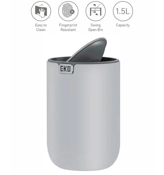 Eko 9206 Fandy Fingerprint Resistant Table Bin Grey