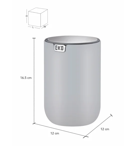 Eko 9206 Fandy Fingerprint Resistant Table Bin Grey