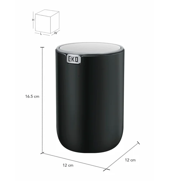 Eko 9206 Fandy Fingerprint Resistant Table Bin Black