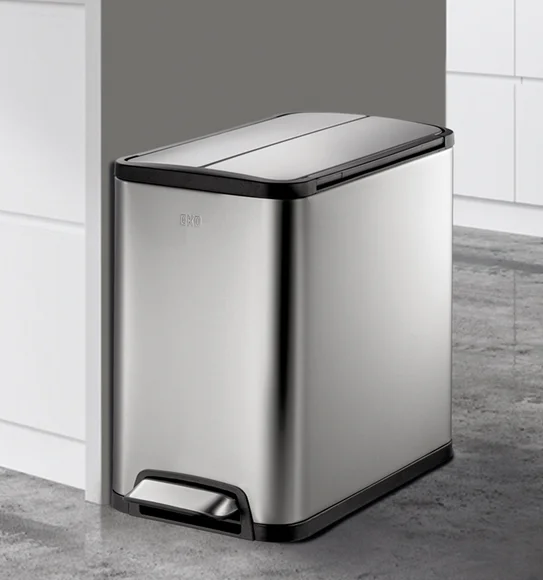 Eko 9377 Eco Fly Soft Close Fingerprint Resistant Step Bin Metallic