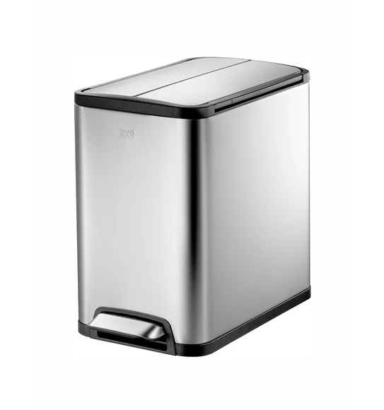 Eko 9377 Eco Fly Soft Close Fingerprint Resistant Step Bin Metallic