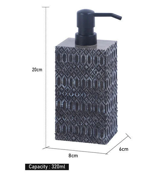 Vibe Soap Dispenser Polyresin Soap Dispenser Charcoal