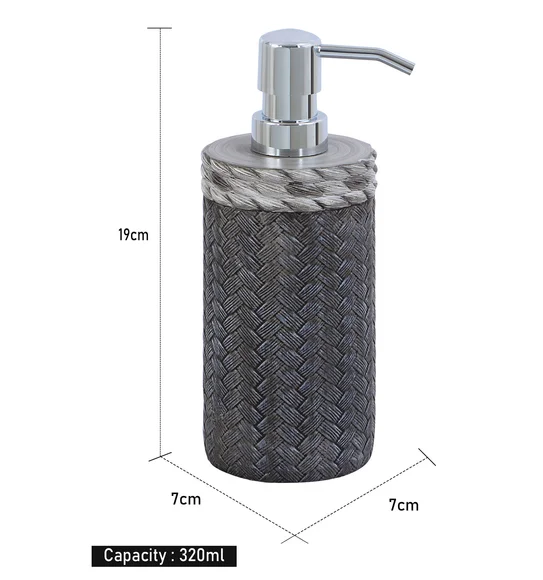 Vibe Soap Dispenser Polyresin Soap Dispenser Dark Grey