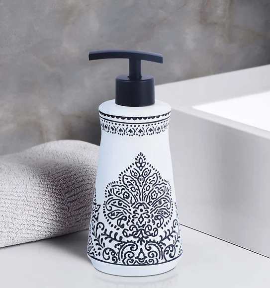 Vibe Soap Dispenser Polyresin Soap Dispenser White and Black