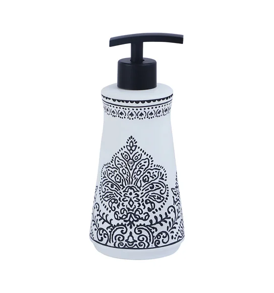 Vibe Soap Dispenser Polyresin Soap Dispenser White and Black