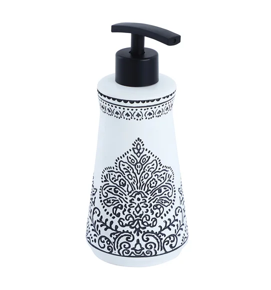 Vibe Soap Dispenser Polyresin Soap Dispenser White and Black