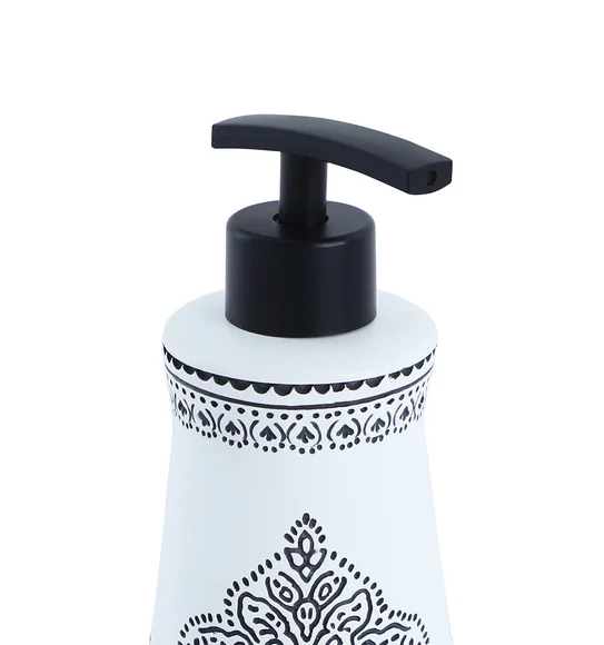 Vibe Soap Dispenser Polyresin Soap Dispenser White and Black