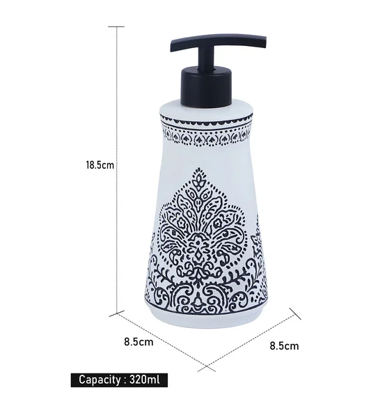 Vibe Soap Dispenser Polyresin Soap Dispenser White and Black