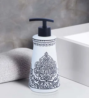 Vibe Soap Dispenser Polyresin Soap Dispenser White and Black