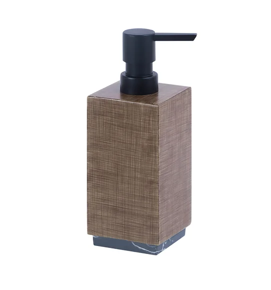 Vibe Soap Dispenser Polyresin Soap Dispenser Wood