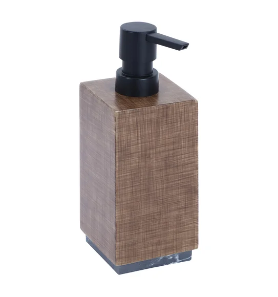 Vibe Soap Dispenser Polyresin Soap Dispenser Wood