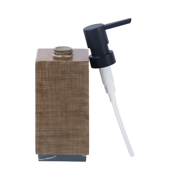 Vibe Soap Dispenser Polyresin Soap Dispenser Wood