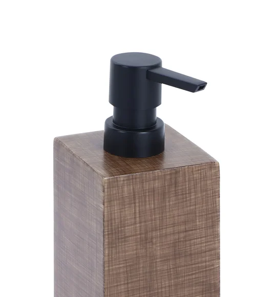 Vibe Soap Dispenser Polyresin Soap Dispenser Wood