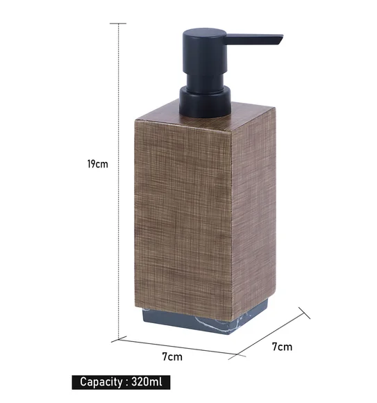 Vibe Soap Dispenser Polyresin Soap Dispenser Wood