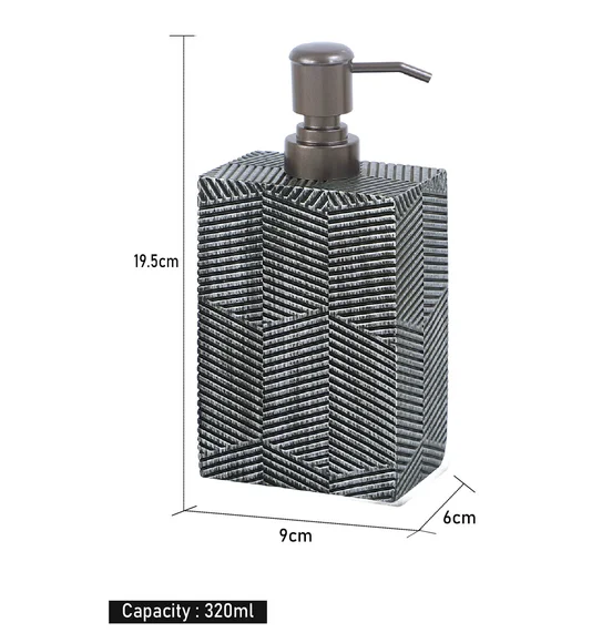Vibe Soap Dispenser Polyresin Soap Dispenser Grey