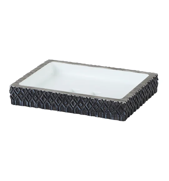 Vibe Soap Dish Polyresin Soap Dish Charcoal