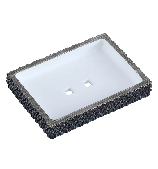 Vibe Soap Dish Polyresin Soap Dish Charcoal