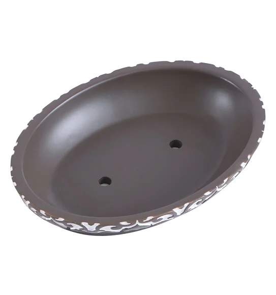 Vibe Soap Dish Polyresin Soap Dish White and Taupe