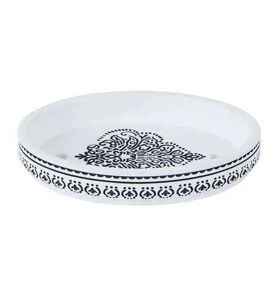 Vibe Soap Dish Polyresin Soap Dish White and Black