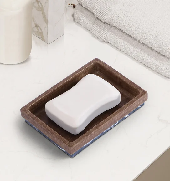 Vibe Soap Dish Polyresin Soap Dish Wood