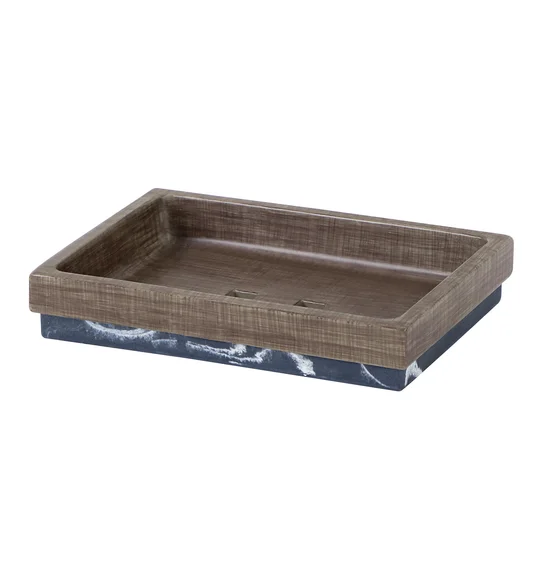 Vibe Soap Dish Polyresin Soap Dish Wood