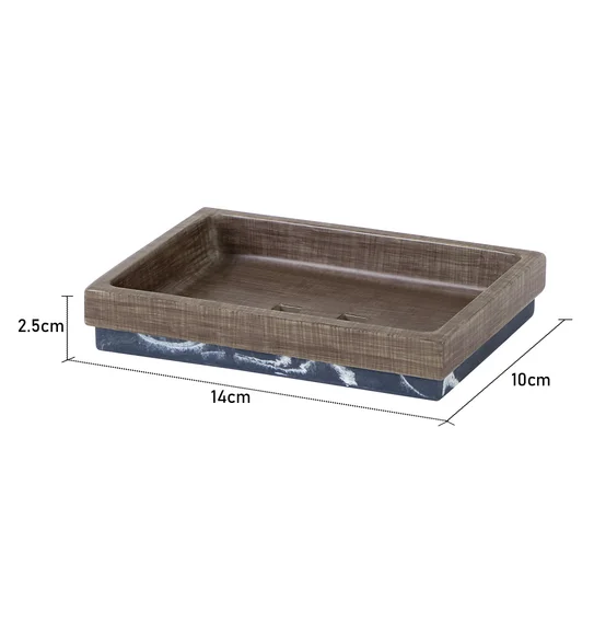 Vibe Soap Dish Polyresin Soap Dish Wood