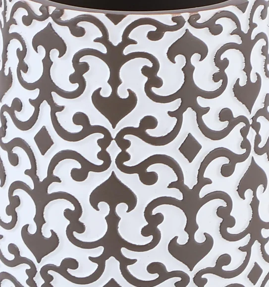 Vibe Tumbler Polyresin Tumbler White and Taupe